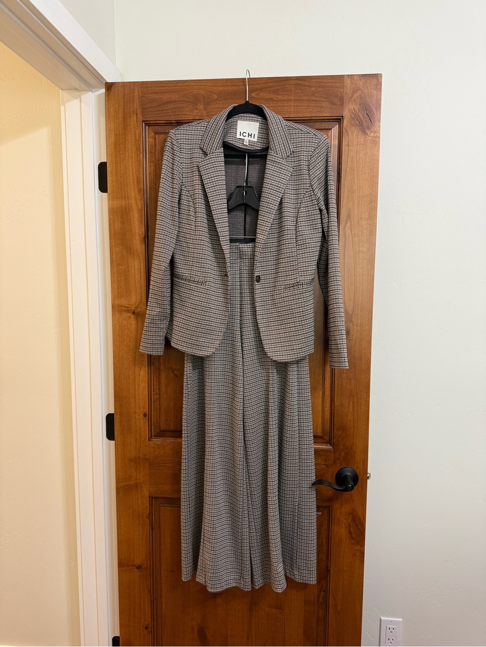 Women's Plaid Blazer and pants set.